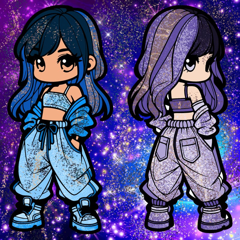 girl in crop top and baggy pants