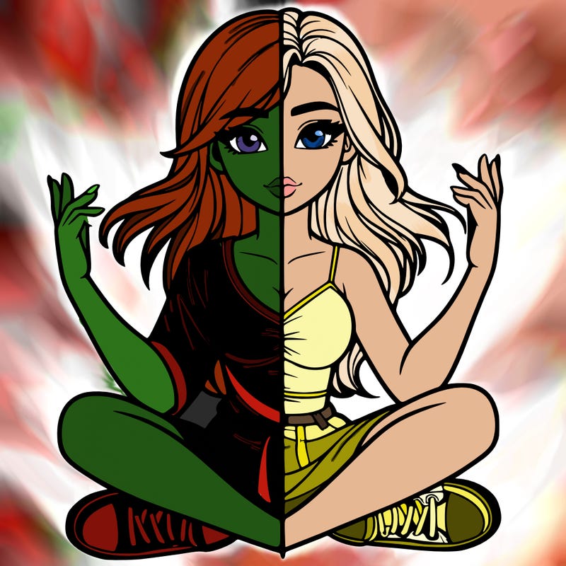 realistic girl split