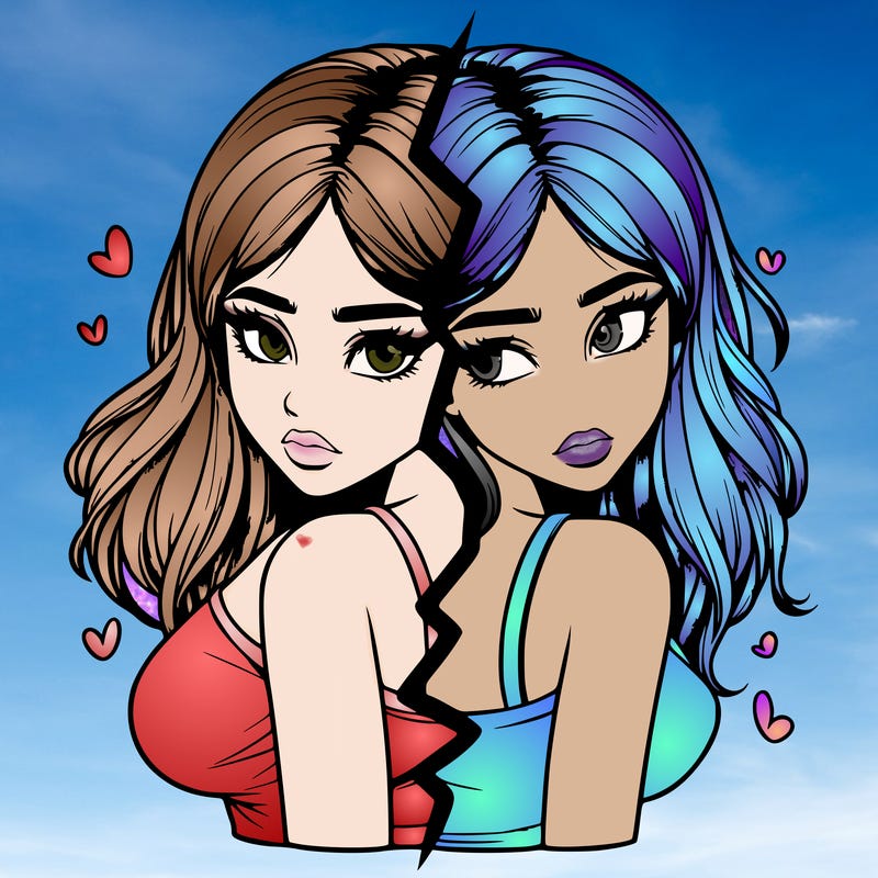 realistic girl split