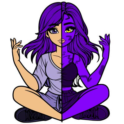 realistic girl split