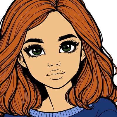 realistic girl whith cute eyes