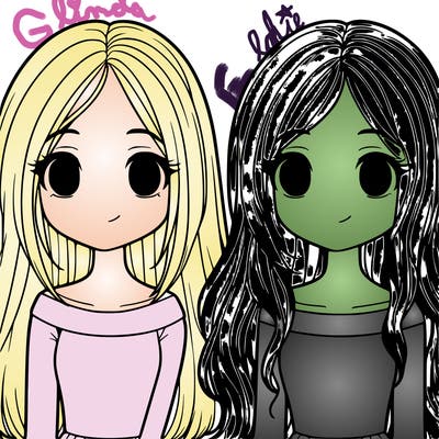 two girls one long hair the other short hair