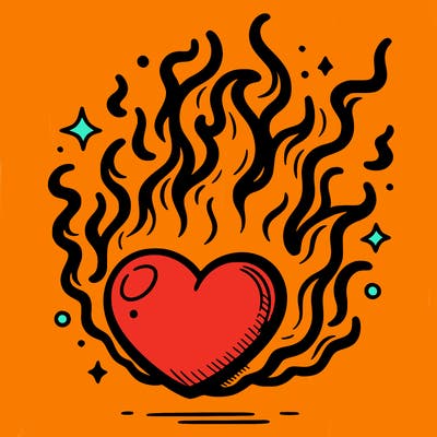 flaming heart