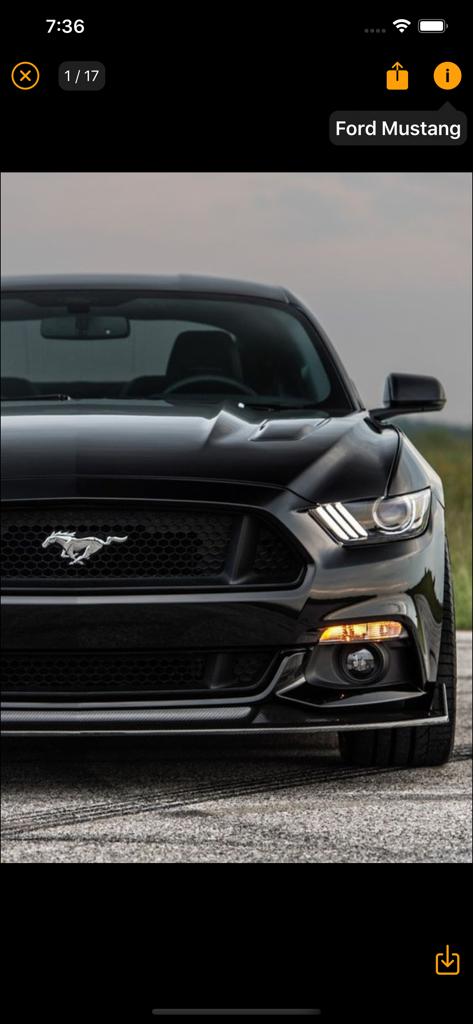 Best Car Wallpapers - All Cars - Nahaufnahme eines schwarzen Ford Mustang Auto-Hintergrundbilds