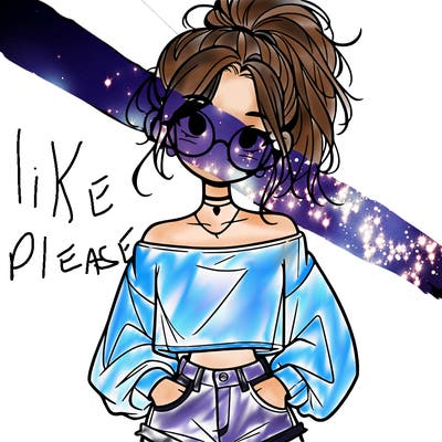 girl with a messy ponytail glasses a baggy crop top and jean shorts