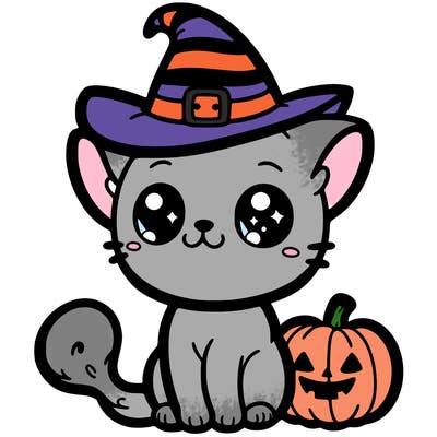 cute little halloween cat