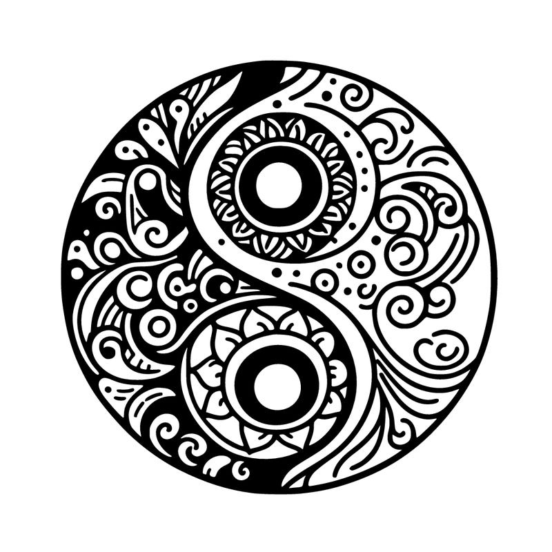 yin und yang mandala