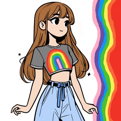 girl in a cute crop top