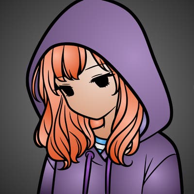 girl with a hoodie with hood over her head