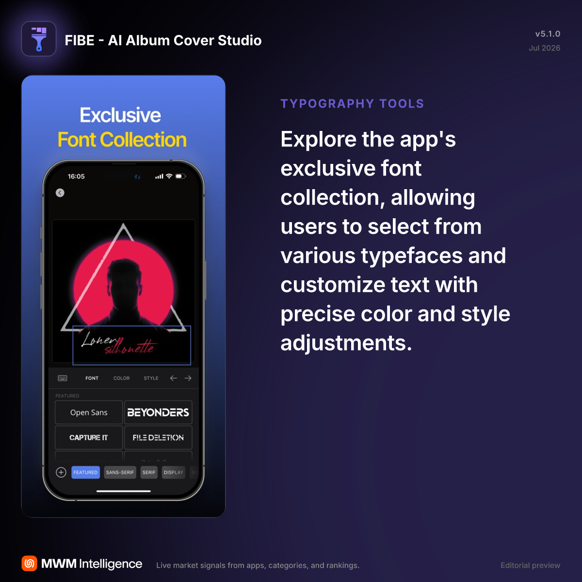 FIBE - AI Album Cover Studio - Graphics & Design App | MWM