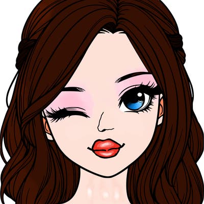 realistic girl winking
