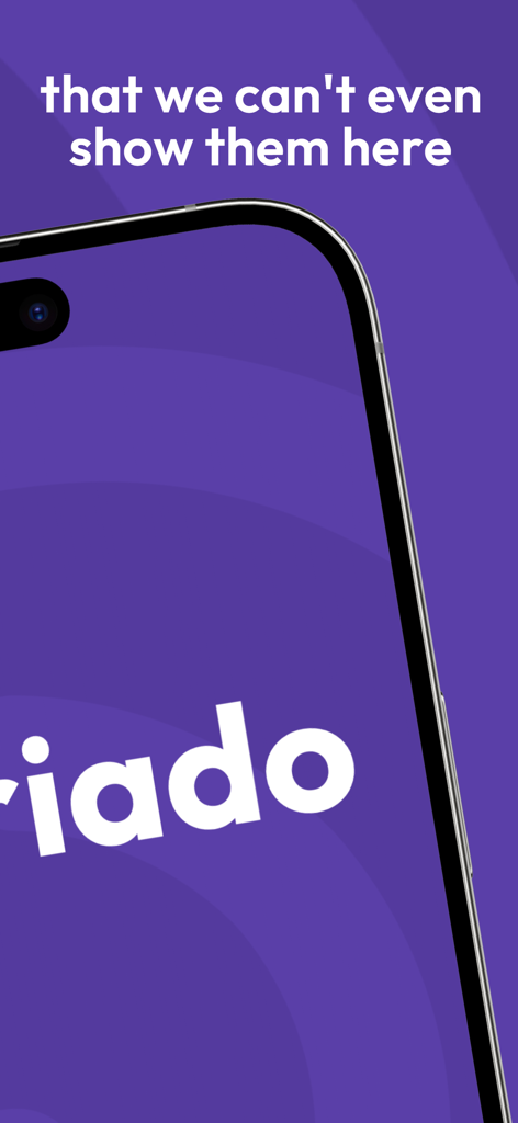 Storiado: twisted party game - Teaser for Storiado twisted party game showing a mobile phone screen on a purple background