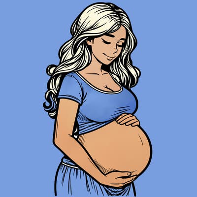 woman heavily pregnant realistic