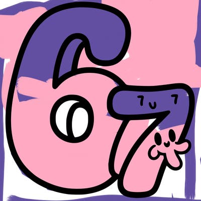 a number of a 6 and a seven