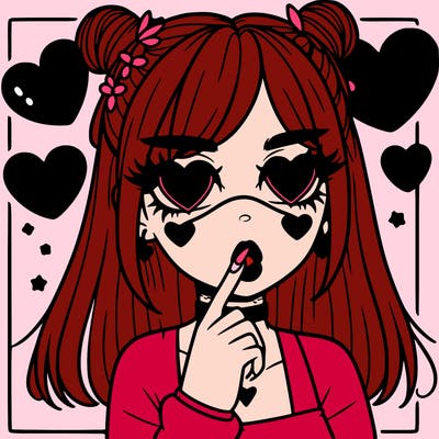 aesthetic heart girl