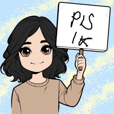 realistic girl holding up a sign