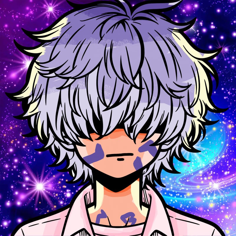 manga boy fluffy hair covering his eyes