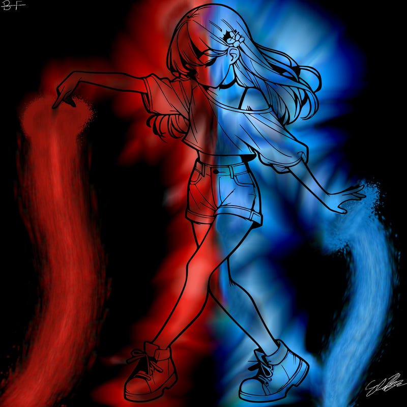 realistic girl danceing