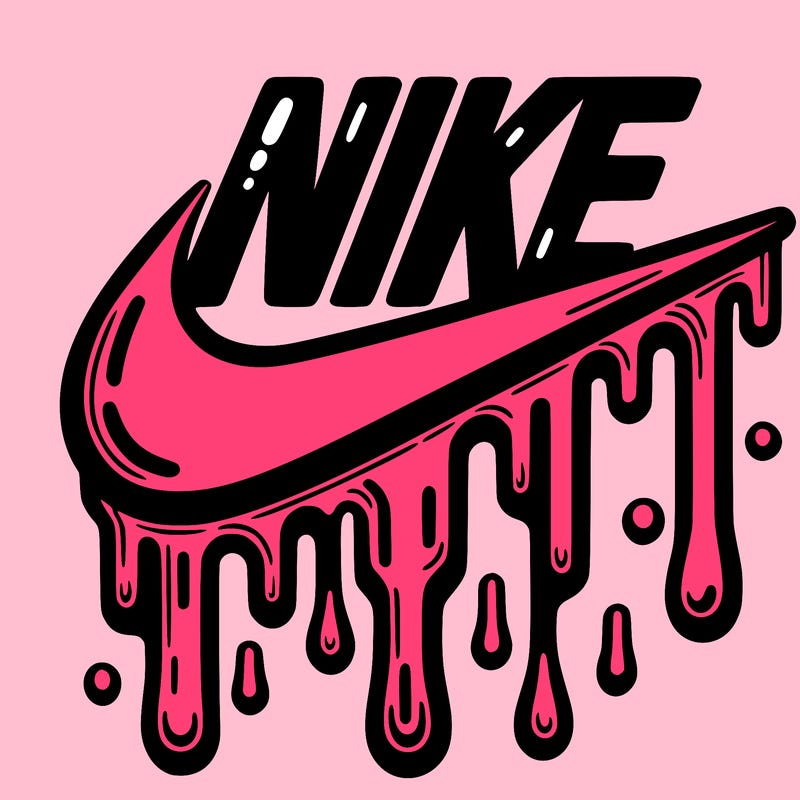 dripping nike logo