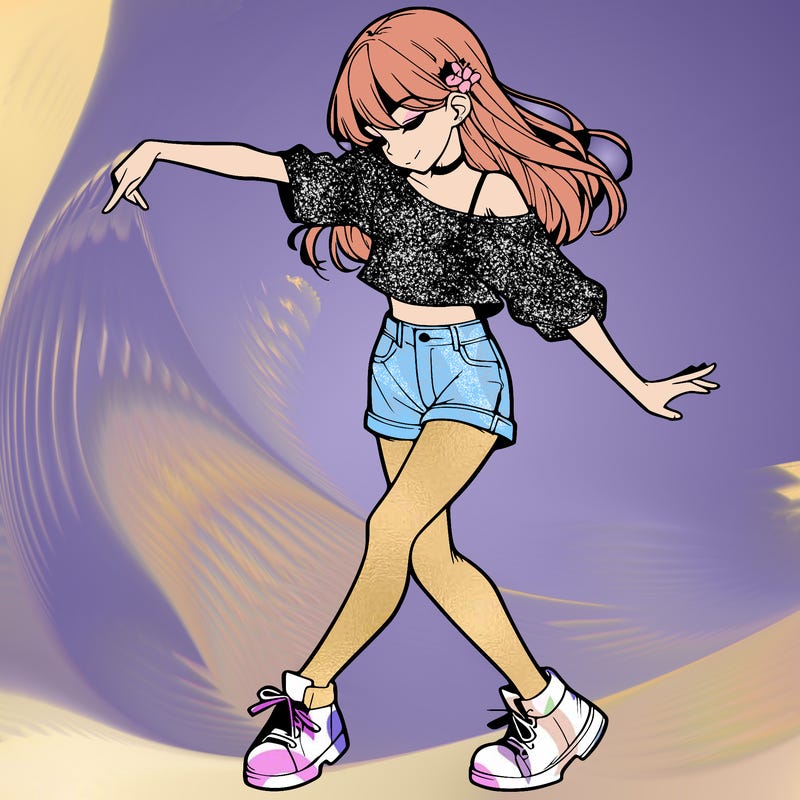 realistic girl danceing