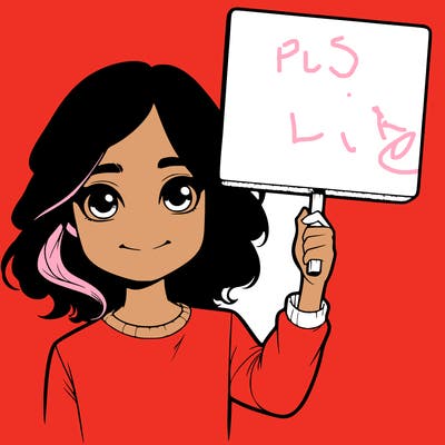 realistic girl holding up a sign