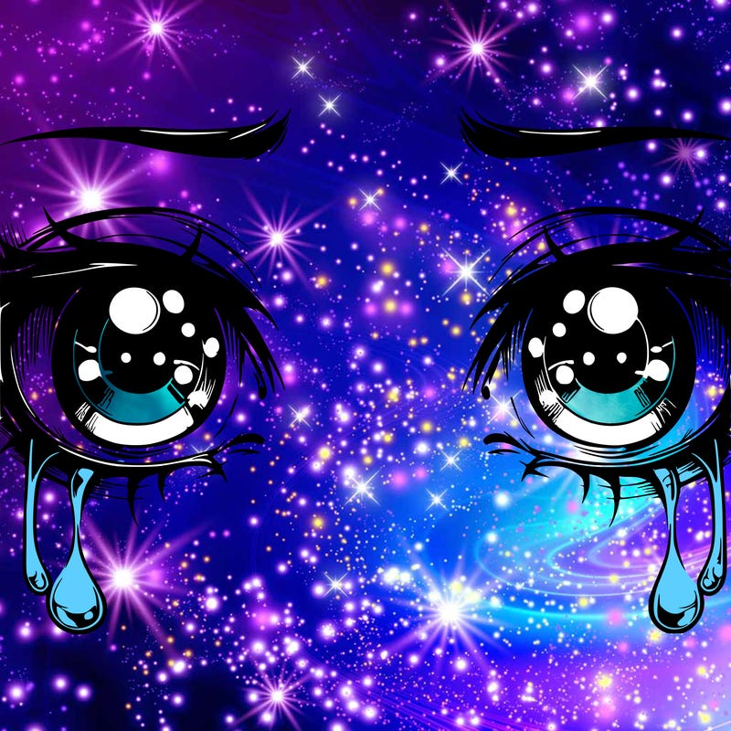 realistic eyes with tears