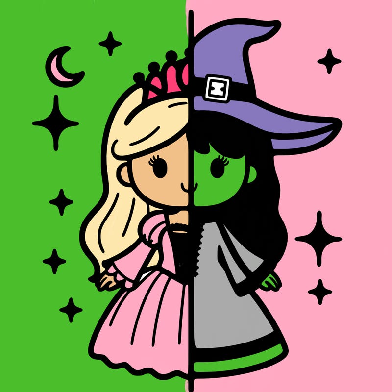 split princess and witch