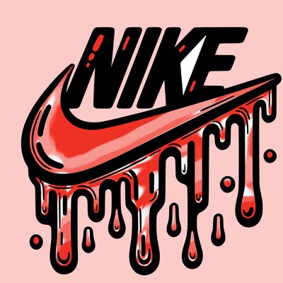 dripping nike logo