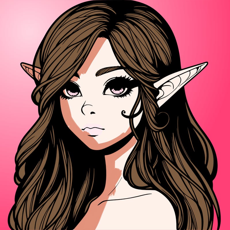 elf girl realistic dark fantasy