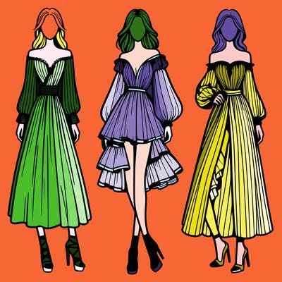 fashion models dresses