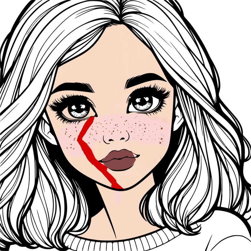 realistic girl whith cute eyes