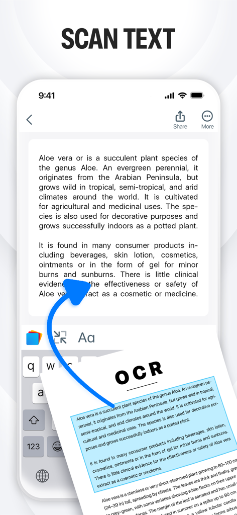 Sticky Notes & Color Widget - Scan Text feature using OCR to convert physical documents into digital sticky notes