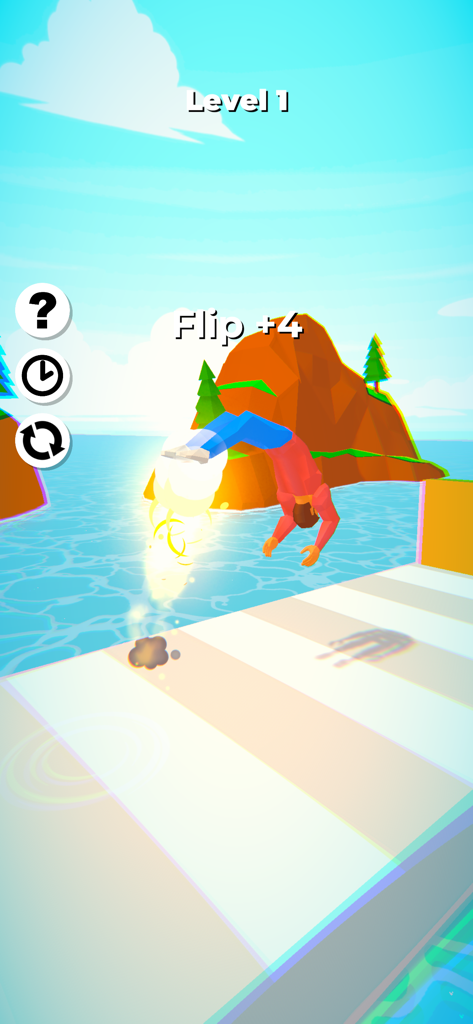Backflip Master - Parkour Game - Um personagem realizando uma acrobacia de pirueta no jogo de parkour Mestre do Backflip
