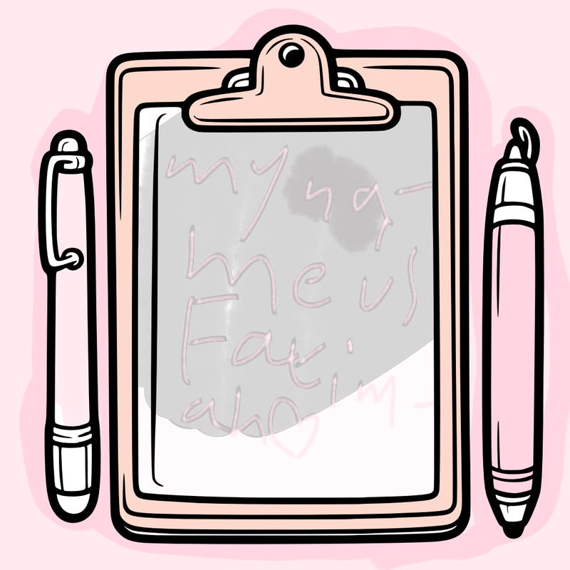 blank clip board with pen