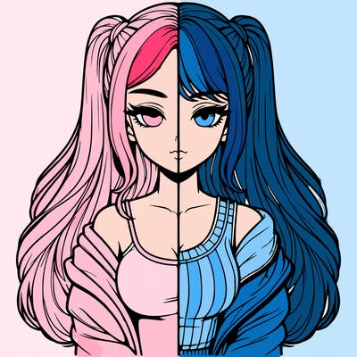 realistic girl split