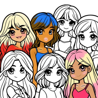 girlies in a group