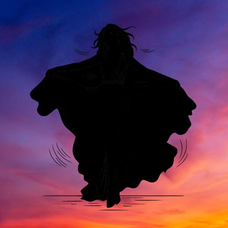 sesssssy.   beautiful woman posing in slit dress with  wind blowing