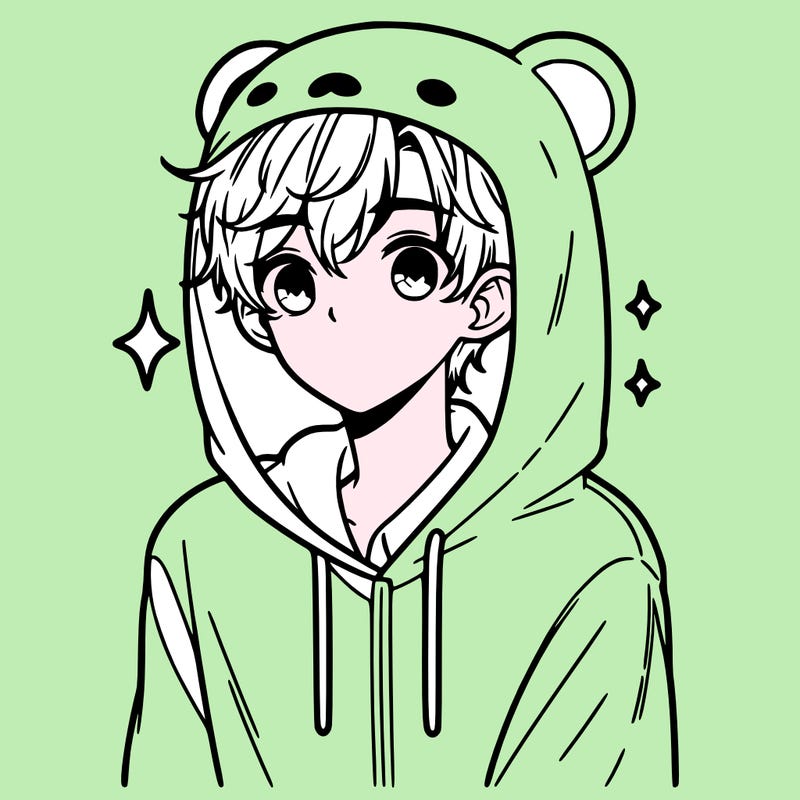 a 17 year old boy in a cute animal hoodie