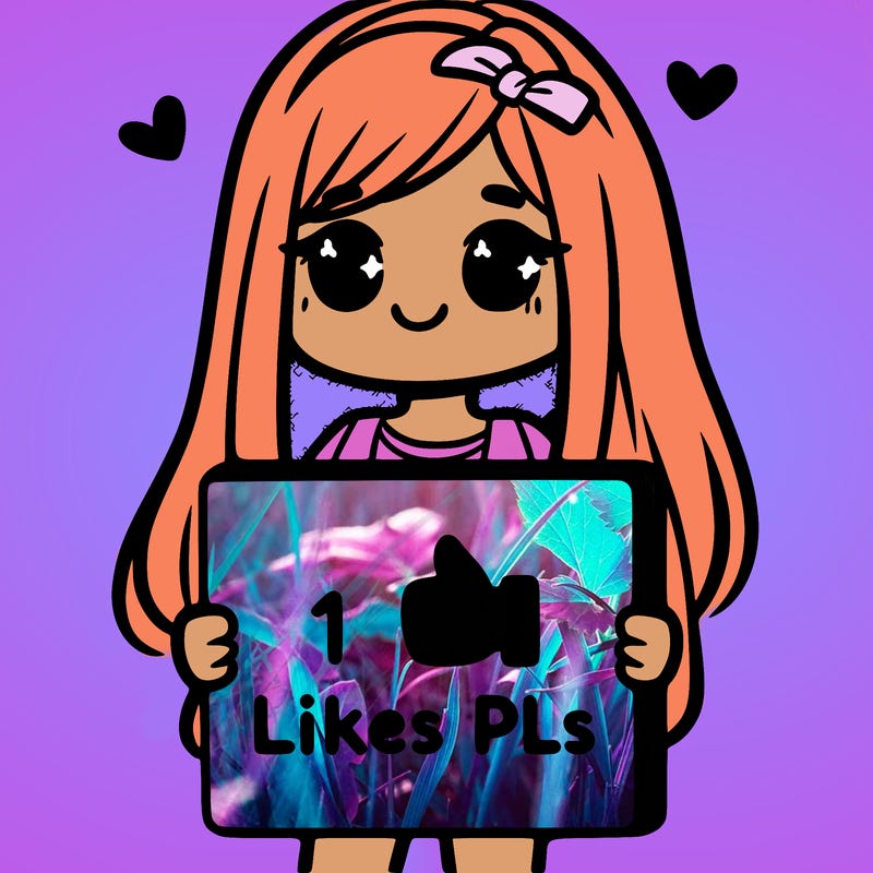 girl holding a sign saying 10 likes pls