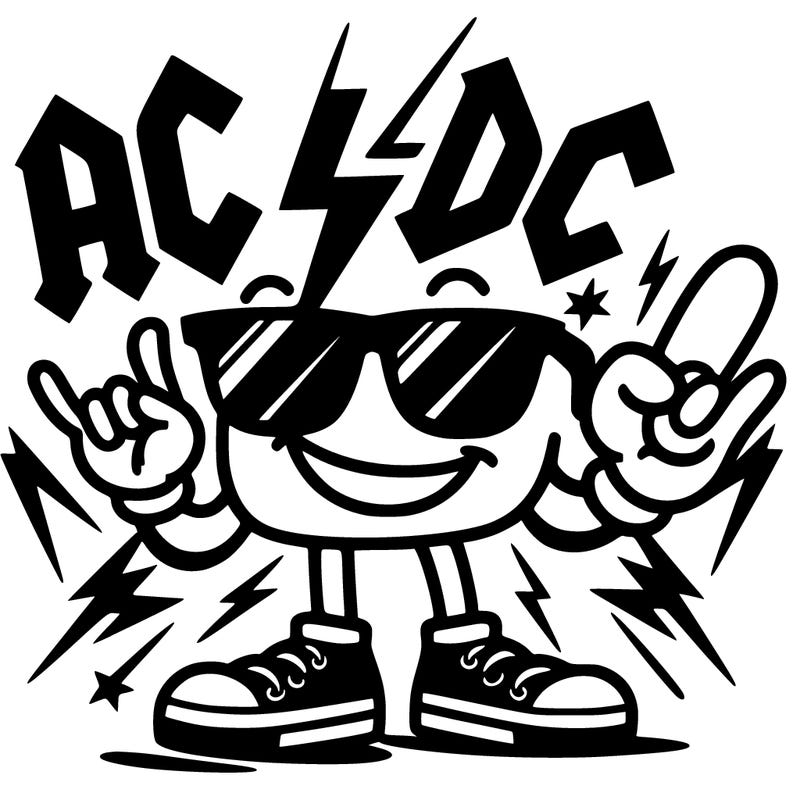 a really cool ac/dc logo