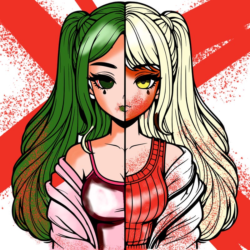 realistic girl split