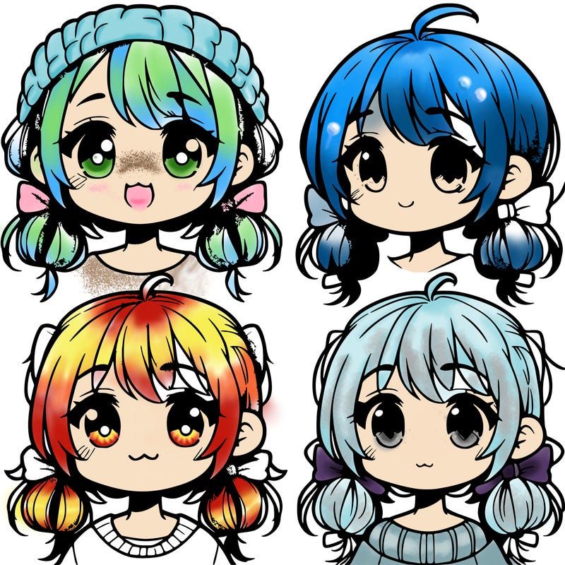 manga character girl kid