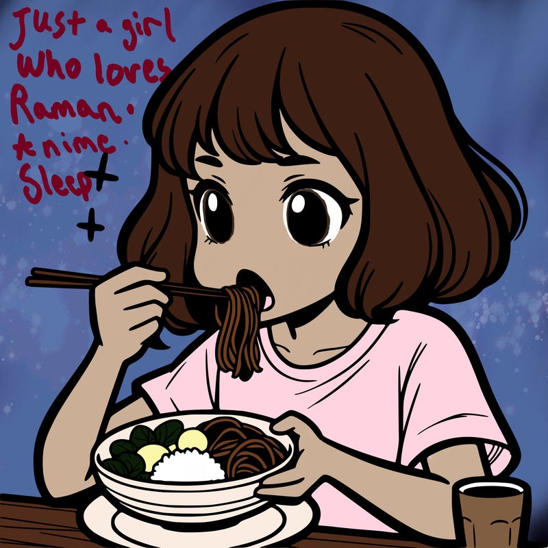 a girl eating food