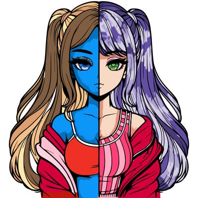 realistic girl split