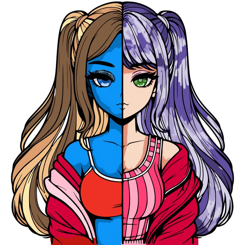 realistic girl split