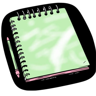 a blank sketch pad