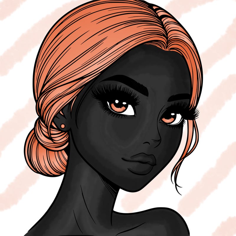 realistic girl with lashes