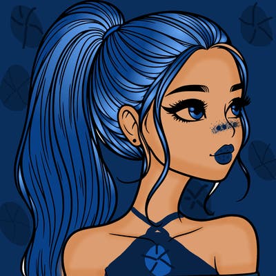 a beautiful and realistic girl with a high pony tail