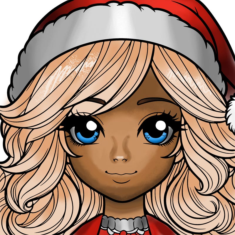 realistic christmas girl