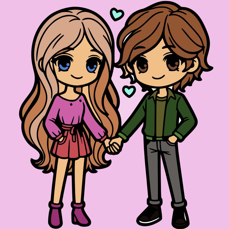 blonde couple with holding hands